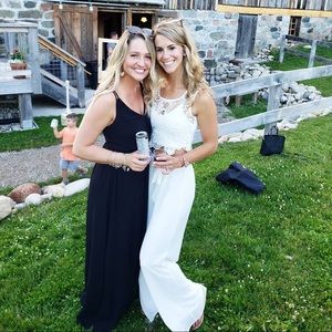 SOLD Alexander + David white flowy pants